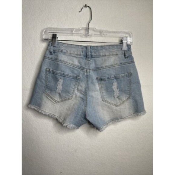 Chi Ole Denim Architect  Shorts Denim Stars and Stripes Distressed Size 27 USA - Picture 5 of 7